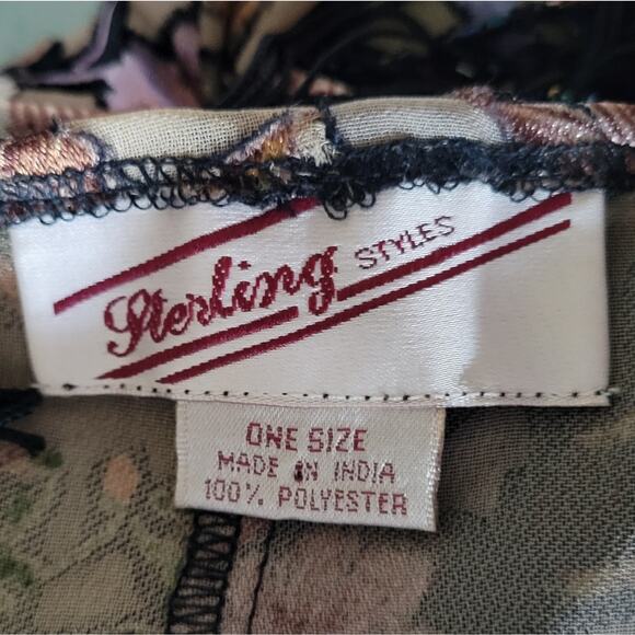 Sterling Styles Burnout Velver Beaded Tassel Fringe Boho Kimono Duster One Size - Picture 12 of 12